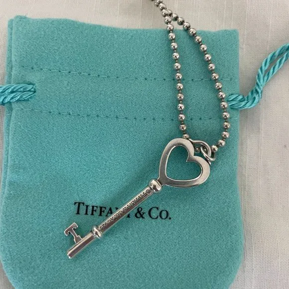 Tiffany and co heart key pendant on sale